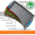thumbnail image 3 of NutriChef 2 Pack Baking Pans, Kitchen Cookie Sheets with Handles, Gray/Blue, 3 of 8