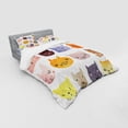 thumbnail image 3 of Ambesonne Animal Bedding Set 3 Pcs, Colorful Humor Fun Cat, Twin XL, Multicolor, 3 of 3
