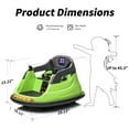 thumbnail image 3 of Hikiddo Bumper Car for Kids, 6V Powered Kids Ride on Toys Bumper Car for Toddlers Aged 3 4 5, w/ Remote, 3 Speed - Green, 3 of 9