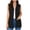 Black, variant on VBVC Women's V-Neck Open Front Sleeveless Vest , Stretchy Breathable Cardigan For Women,Ladies' Longline Waistcoat with Pockets,Black,S-3XL