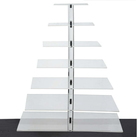 - Efavormart Square HEAVY DUTY Acrylic Crystal Glass Clear Cupcake Dessert Decorating Stand For Wedding Birthday Party Dessert Plate