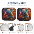 thumbnail image 6 of Honeii Forest Koala Print Foldable Car Sun Shade for Windshield, 2-Piece UV Protection Shade, Protects Car Interior, Ideal for Cars, Trucks, SUVs-Medium, 6 of 6