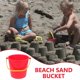 thumbnail image 5 of Outdoor Bucket Beach Sand Buckets for Family Water Activities Plastic Red Round Top 1Set, 5 of 5