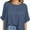 Heather dark blue, variant on Oversized T Shirts for Women Short Sleeve Loose Fit Crewneck Summer Tops Casual Basic Rolled Sleeves Tee Shirt
