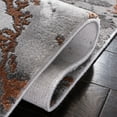 thumbnail image 5 of SAFAVIEH Craft Paul Abstract Marble Area Rug, 4' x 4' Round, Grey/Orange, 5 of 8