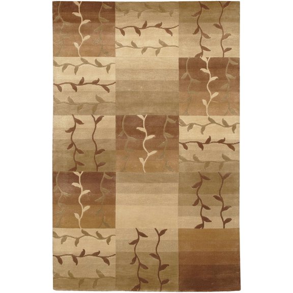 BoutiqueRugs Egham Farmhouse Area Rug - Faded Driftwood, Seashell, Light Beige - 9' x 13'