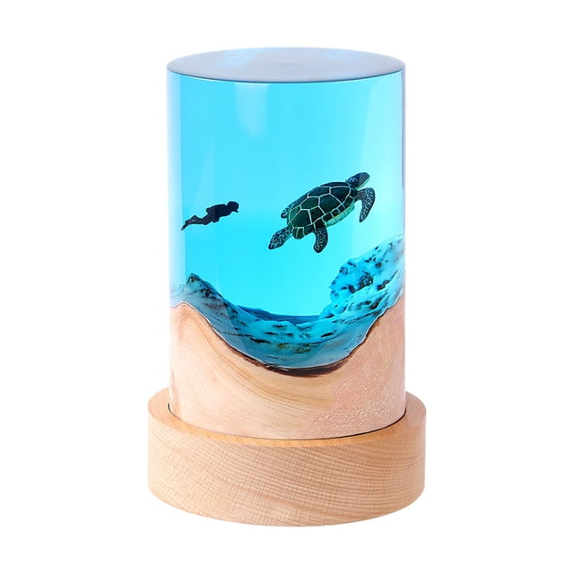 Lámpara de noche con estatua de buzo, mesita de noche, artesanía romántica, novedad, decorativa, escritorio para dormir. Estilo A