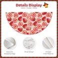 thumbnail image 3 of Zufioo Cute Strawberry Print Imitation linen Christmas Tree Skirt Hemming Style for Christmas Tree Christmas Party Home Decorations-30", 3 of 6