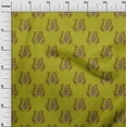 thumbnail image 2 of oneOone Organic Cotton Poplin Twill Fabric Leaves|Floral & Peacock Block Print Fabric By The Yard 42 Inch Wide, 2 of 4