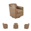 thumbnail image 6 of Signature Design by Ashley Bradney Light Brown Swivel Accent Chair, 6 of 7