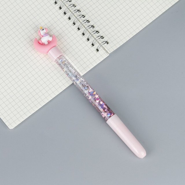 Bolígrafo de Gel Kawaii para niñas, bolígrafos tipo aguja de arena movediza de 0,5mm, papelería coreana, suministros escolares y de oficina