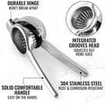 thumbnail image 2 of Zulay Kitchen Heavy Duty Stainless Steel Lemon Squeezer Large Manual Citrus Press Juicer and Lime Squeezer - Silver, 2 of 7