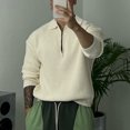thumbnail image 3 of INCERUN Mens Winter Warm Long Sleeve Collared Neck Half Zip Pullover Tops Casual Sweater, 3 of 6