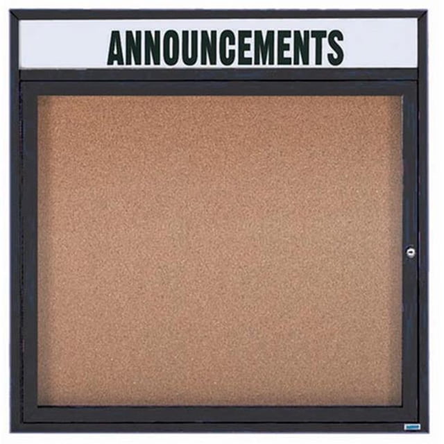 Aarco Products DCC3636RHIBK Tableau d'Affichage Encadré Illuminé - Noir