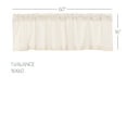 thumbnail image 5 of VHC Brands Burlap Antique White Farmhouse Primitive Curtains Valance 16x60, 5 of 6