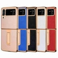 thumbnail image 4 of Dteck Shockproof Phone Case for Samsung Galaxy Z Flip 4 5G Military Grade Protection Heavy Duty Bumper Slim Hard Rugged Built-in Kickstand Protective Cover,White, 4 of 6