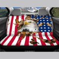 thumbnail image 3 of FUIALDOLG 4th of July Rear Bench Seat Covers Featuring Bald Eagle Flag, 2 Piece Non-Slip Back Seat Covers for SUV and Automotive, 3 of 4