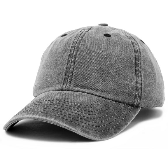 DALIX Dad Hat Adult Mens Womens Washed Cotton Baseball Cap Black