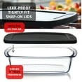 thumbnail image 6 of LammaLoe Glass Loaf Pan Set 6 Piece Glass Baking Dish with Leakproof Lids, Glass Food Storage Containers for Oven, Microwave & Freezer, 6 of 10