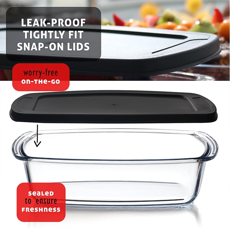 Virtu 6-Piece Glass Loaf Pan Set with Lids photo 7