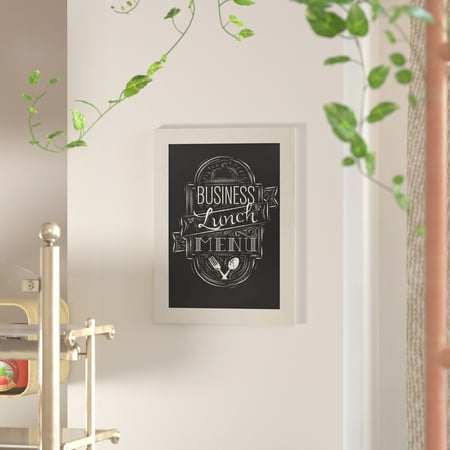 Alamont Home - Canterbury 18"W x 0.75"D x 24"H Magnetic Wall Mounted Chalkboard - Solid White