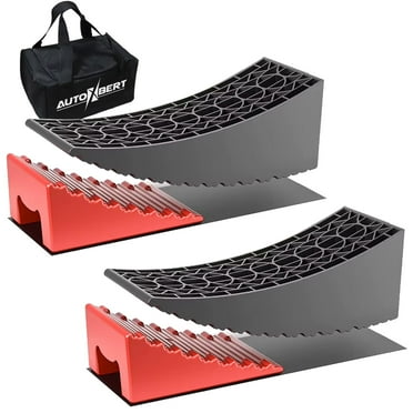AUTOXBERT 2 Pack Camper Leveler RV Truck Leveling Blocks Ramps Wheel Chock Parking Block