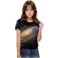 thumbnail image 4 of HVOBBTY T-shirt Décontracté à Manches Courtes pour Tout-Petits, T-shirt Imprimé Étoilé pour Garçons Mode Col Rond T-shirt à Manches Courtes Noir, 11 Ans, 4 of 5
