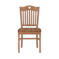 thumbnail image 4 of Linon Kelso Solid Wood Commercial Grade Set of Two Slat Back Chairs in Brown, 4 of 15