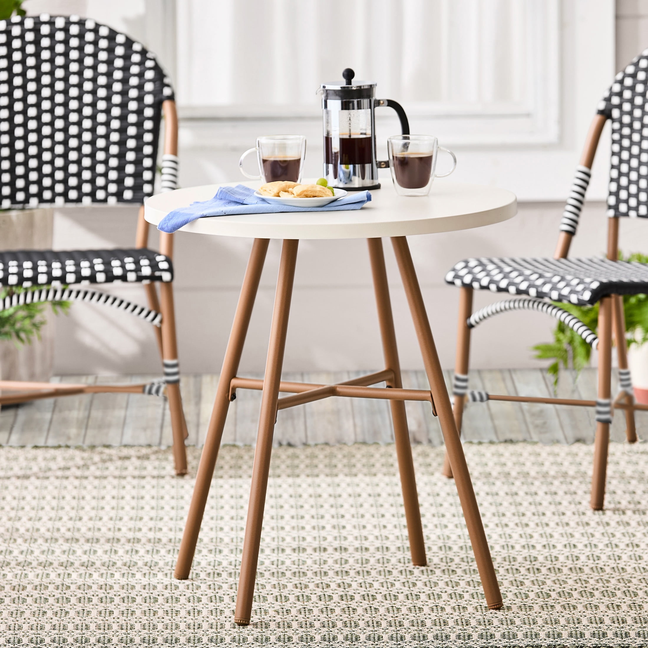 Better Homes & Gardens Lilah Parisian Outdoor Bistro Set, Black