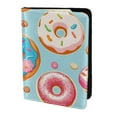 thumbnail image 2 of Pofeuu Colorful Donut Print Travel Document Organizer Passport Holder Men Women for Family (6.5 in x 4.5 in),Wallet Holder Credit Card Clutch Bag Case, 2 of 5