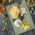 thumbnail image 5 of Honeycomb Cutting Board, Honey Bee Portrait with Geometrical Shapes Vintage Style Pattern, Decorative Tempered Glass Cutting and Serving Board, in 3 Sizes, by Ambesonne, 5 of 5