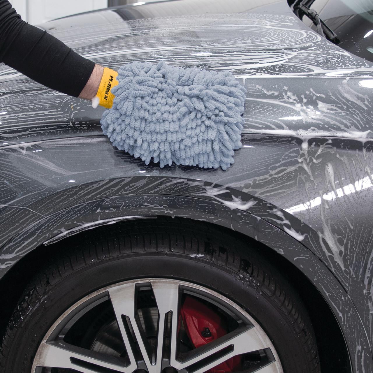 Platinum Series Pro Spec Chenille Microfiber Scratch-Free Car Wash Mitt