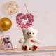 thumbnail image 5 of Oso de peluche con luz nocturna que cambia de color | Peluche LED RGB con estampado de rosa y lazo | Suave peluche de fibra de poliéster para niños y adultos | Regalo para festivales de cumpleaños, 5 of 5