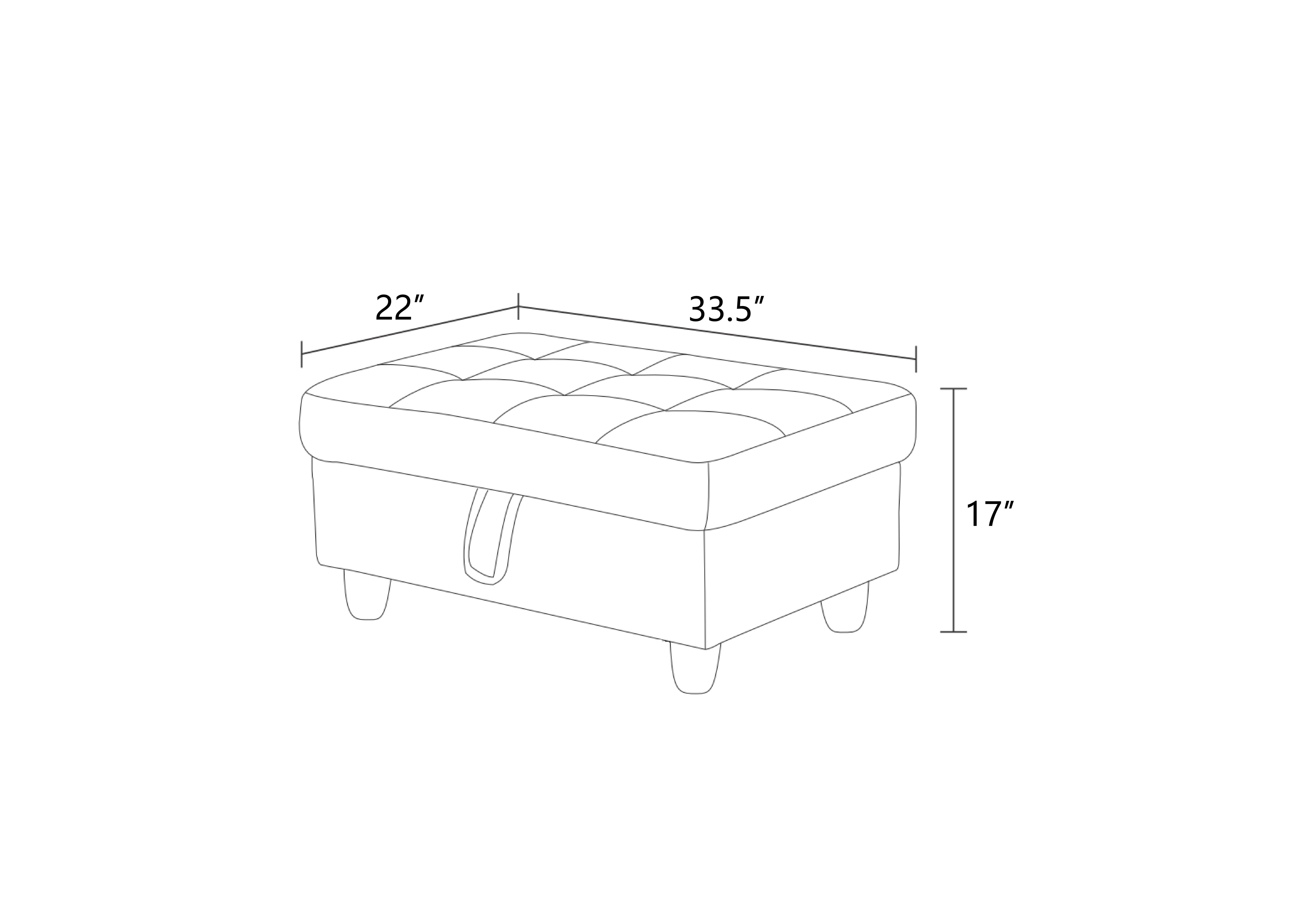 MAYEERTY Sofa Ottoman Footrest with Storage, Multi-Variant Foot Stool for Home, Bedroom, Living Room