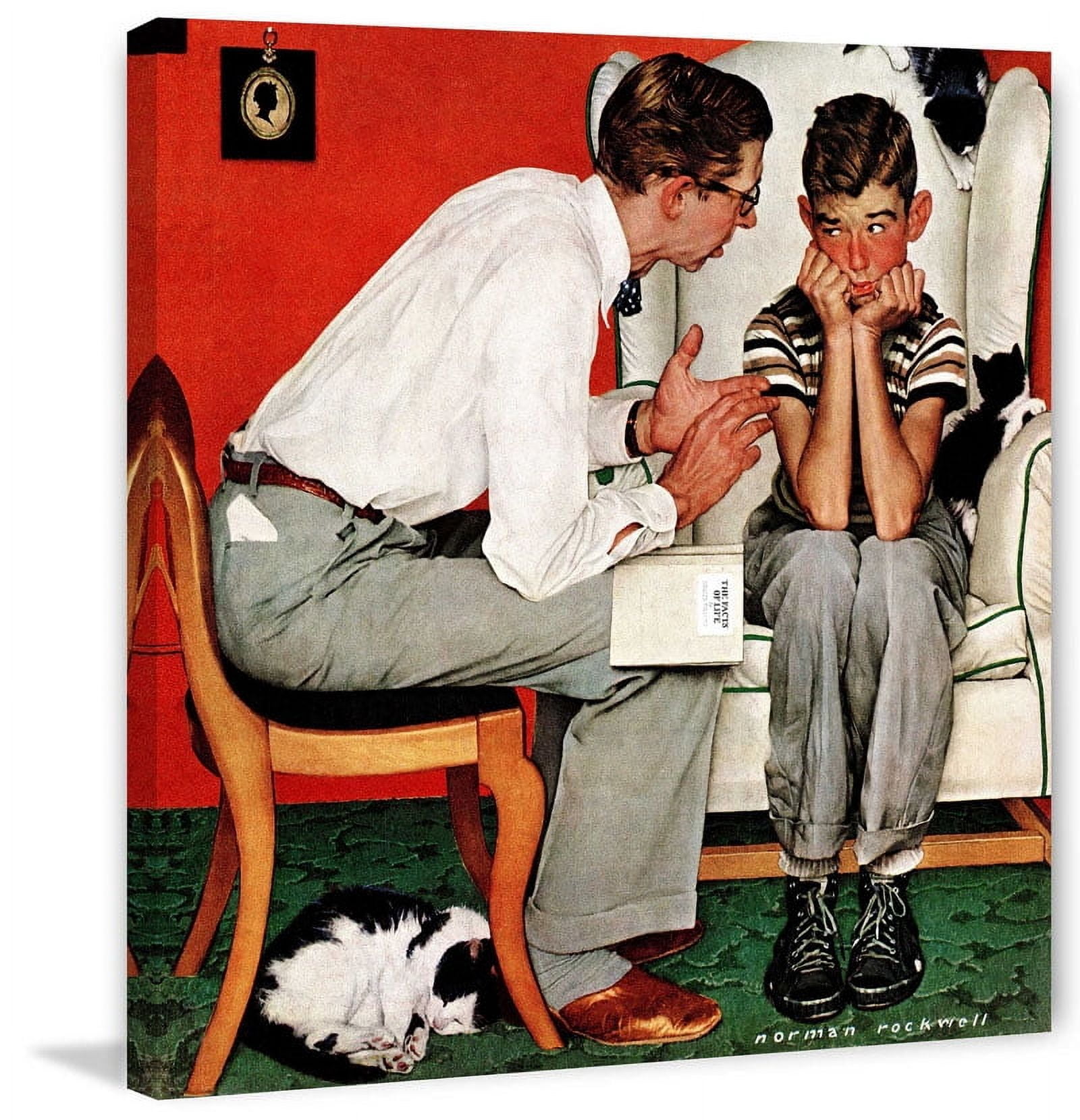 Marmont Hill "Facts of Life" by Norman Rockwell Painting Print on Canvas