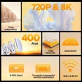 thumbnail image 2 of Magcubic Proyector Inteligente Android 14 4K y 8K, Proyector Portátil con WiFi 6 y BT 5.4, Enfoque Automático y Tecla Vertical, Giratorio a 180°, Mini Proyector para Exteriores y Hogar HY300Max, 2 of 11