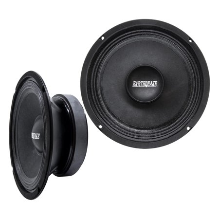 Earthquake Sound EQ8-S8, 250-watt Cloth Speakers Sealed Basket, Black, White, Red and Grey