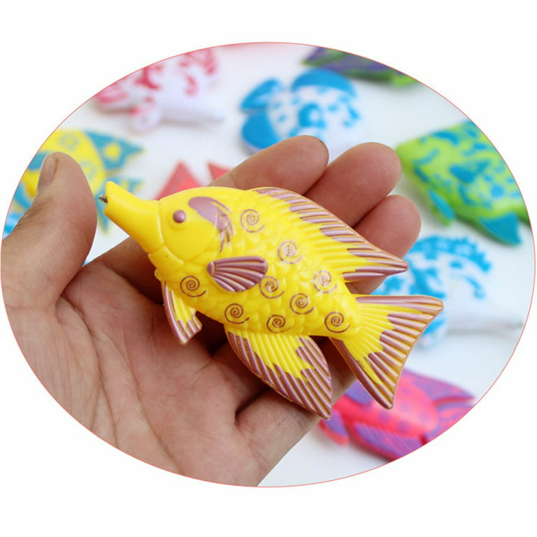 Magnetic Fishing Toy Set Magnetic Fish Toys Fishing Rod and 6 Cute Fishes Toys for Children Random Color