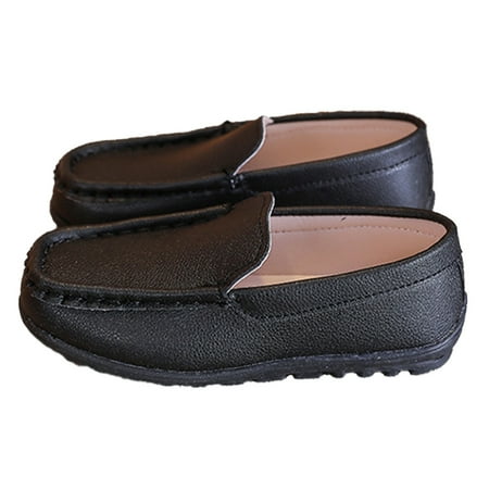 

JDEFEG Toddler Casual Boy Shoes Autumn Children Boy Casual Shoes Flat Bottom Soft Non Slip Slip On Dress Shoes Comfortable Solid Color Toddler Boy Zip Boots Pu Black 29