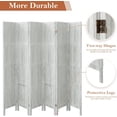 thumbnail image 3 of 6 Panel Room Divider, 5.6Ft Tung Wood Room Divider, Vintage Minimalist Room Dividers Wall, Room Dividers and Folding Privacy Screens, Partition Room Dividers for Bedroom, White, 3 of 9