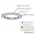 thumbnail image 3 of Vir Jewels 1 CTTW Diamond Eternity Ring Wedding Band 14K White Gold Prong Set Size 9 Female Adult, 3 of 6