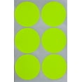 thumbnail image 1 of - Neon Yellow Round 2" inch Stickers - 50mm dot Labels Sticker Permanent Adhesive - Labels Art, Crafts, Write on Surface - 540 Pack, 1 of 8