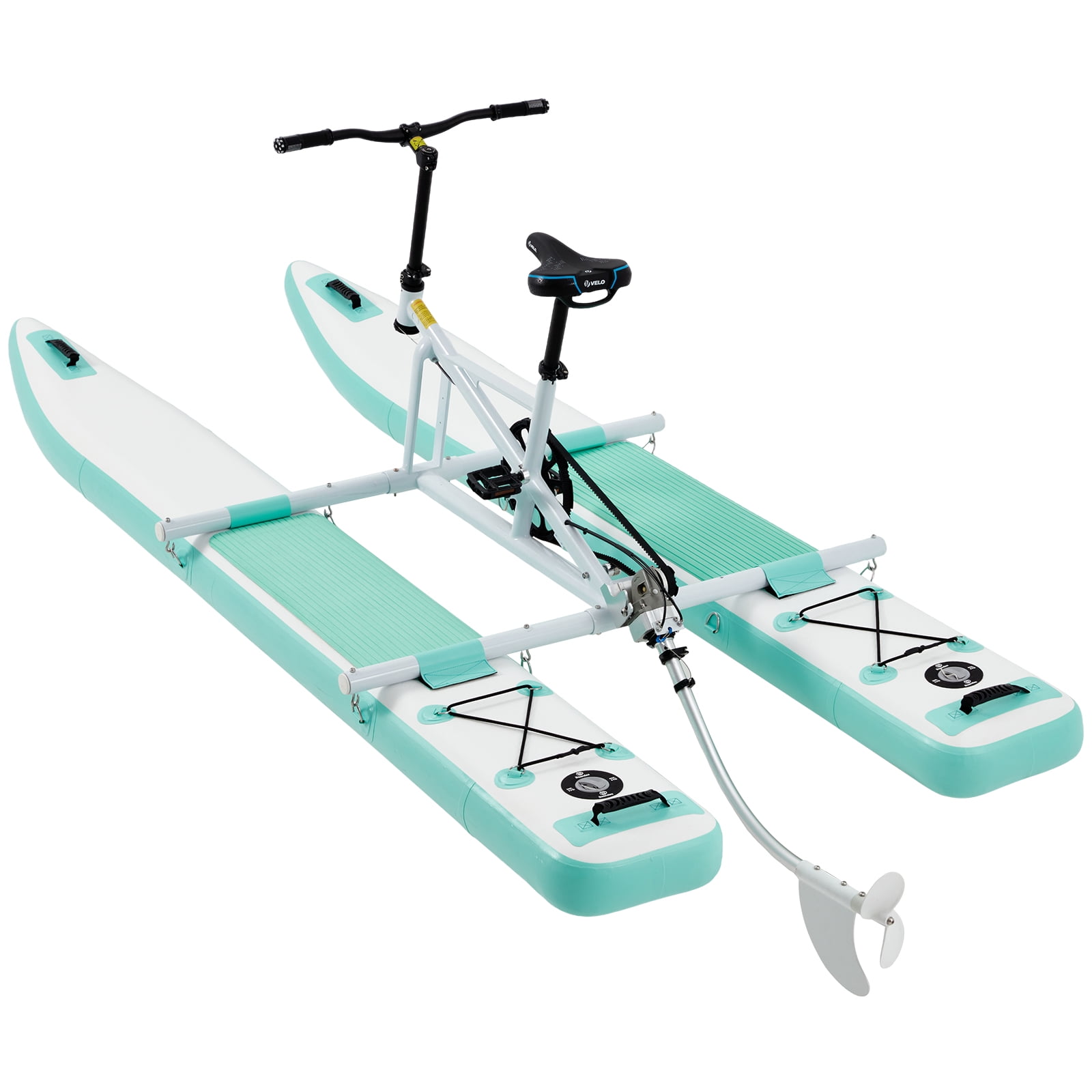 Danrelax Inflatable Water Bike, 2-in-1 Pedal Kayak Bikeboat Hybrid, Includes Bike System, Dual Air Pump, Repair Kit & Carry Bag