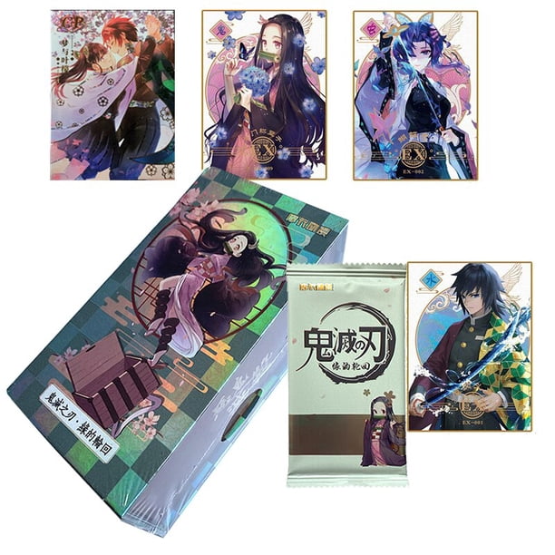 Demon Slayer Demon Hashira Box Kimetsu No Yaiba figuras de Anime SP colección Tcg juego de cartas raras para niños juguete de regalo Fivean unisex