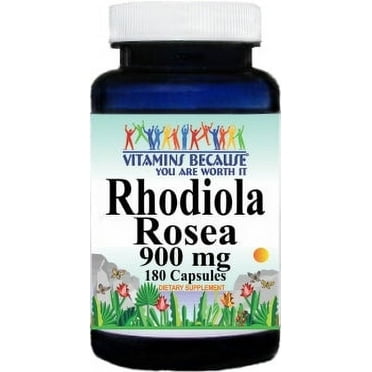 Rhodiola Rosea 900mg 180 Capsules by Vitamins Because