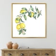 thumbnail image 2 of Designart 'Branch of Leaves and Yellow Lemons II' Tropical Framed Canvas Wall Art Print, 2 of 5