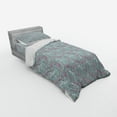 thumbnail image 2 of Ambesonne Tropical Bedding Set 3 Pcs, Delicate Hawaiian Leaves, Twin, Pale Seafoam Pale Pink, 2 of 2