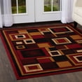 thumbnail image 6 of Home Dynamix Premium Nikola Contemporary Colored Block Area Rug, Red/Brown, 7'8"x10'7", 6 of 6