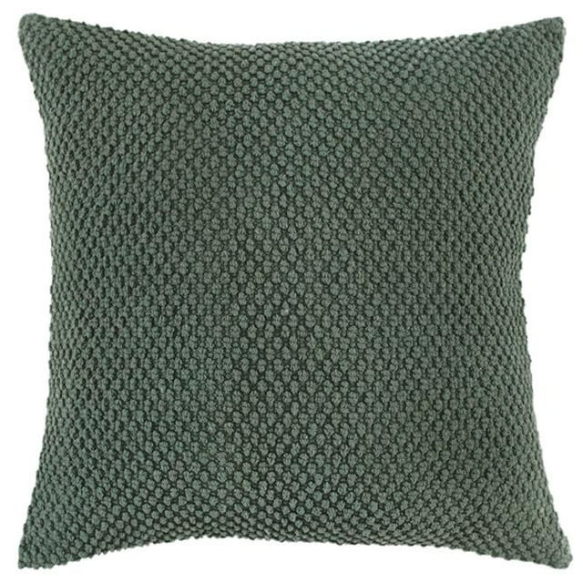 HomeRoots 403490 Olive Green Nubby Textured Modern Throw Pillow