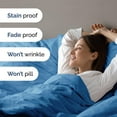 thumbnail image 6 of CGK Linens 3-Piece Premium Duvet Cover Set - King Size Soft Comforter Cover With Zipper & Matching Pillowcases, Denim Blue, 6 of 7